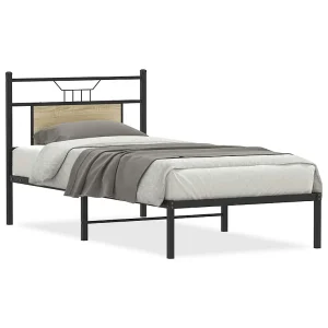 Bedframe zonder matras hout sonoma eikenkleurig 90×190 cm Bedframe zonder matras hout sonoma eikenkleurig 90×190 cm