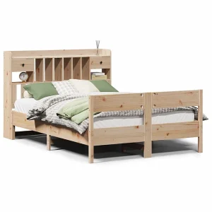 Bed met boekenkast zonder matras massief grenenhout 140×200 cm Bed met boekenkast zonder matras massief grenenhout 140×200 cm