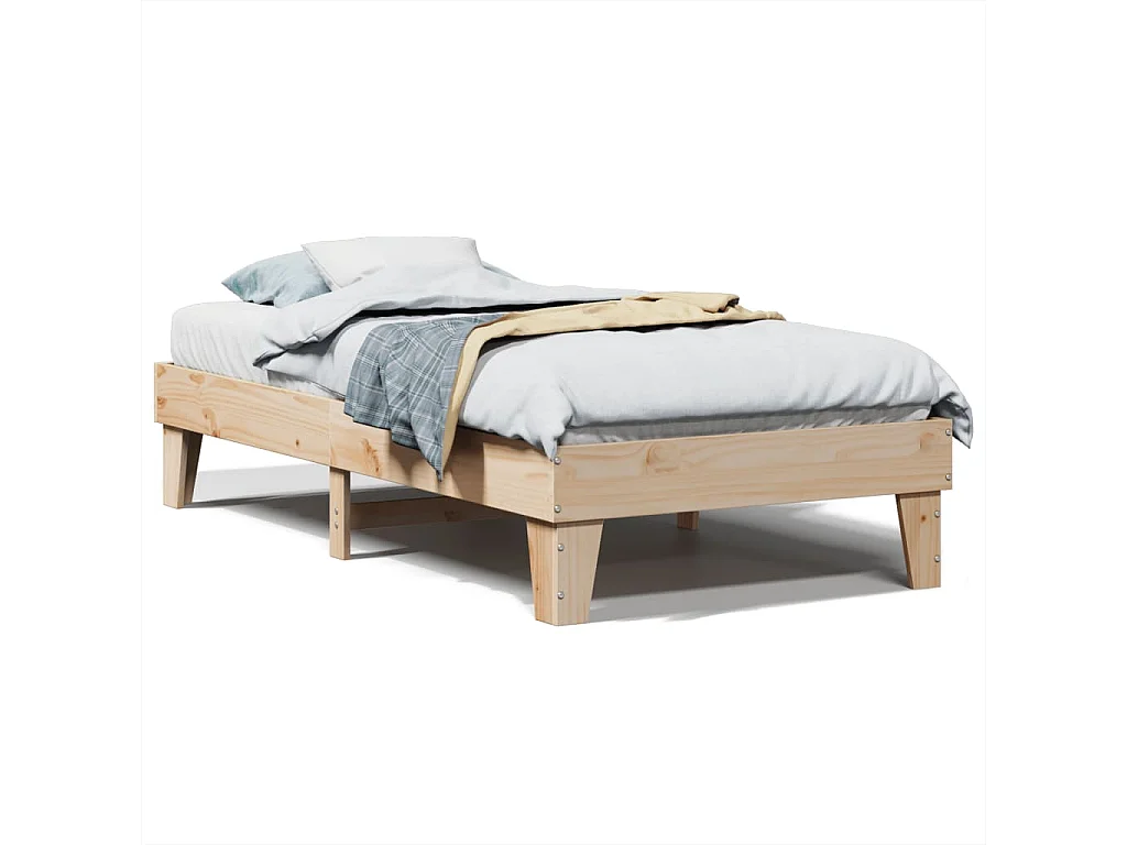 Bedframe zonder matras massief grenenhout 90x200 cm