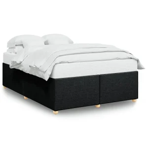 Bedframe zonder matras stof zwart 160×200 cm Bedframe zonder matras stof zwart 160×200 cm