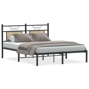 Bedframe zonder matras hout sonoma eikenkleurig 140×190 cm Bedframe zonder matras hout sonoma eikenkleurig 140×190 cm