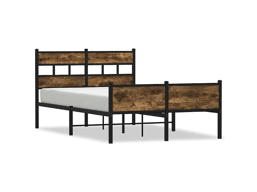 Bedframe zonder matras hout gerookt eikenkleurig 120x200 cm