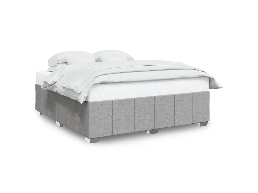 Bedframe zonder matras stof lichtgrijs 200x200 cm