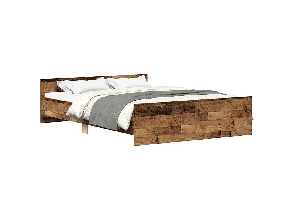 Bedframe zonder matras 200x200 cm bewerkt hout oud hout