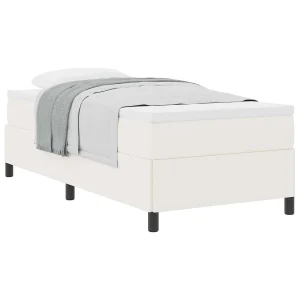 Bedframe Crème 100 x 200 cm Katoenen stof Bedframe Crème 100 x 200 cm Katoenen stof