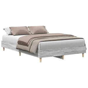 Bedframe zonder matras 135×190 cm spaanplaat grijs sonoma Bedframe zonder matras 135×190 cm spaanplaat grijs sonoma
