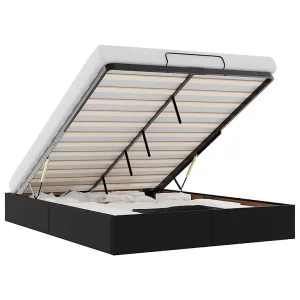 Bedframe zonder matras 140×200 cm kunstleer zwart Bedframe zonder matras 140×200 cm kunstleer zwart