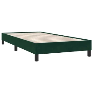 Bedframe zonder matras 80×220 cm fluweel donkergroen Bedframe zonder matras 80×220 cm fluweel donkergroen