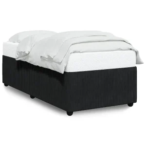Bedframe zonder matras 100×200 cm fluweel zwart Bedframe zonder matras 100×200 cm fluweel zwart