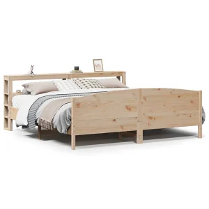 Bedframe zonder matras massief grenenhout 200×200 cm Bedframe zonder matras massief grenenhout 200×200 cm