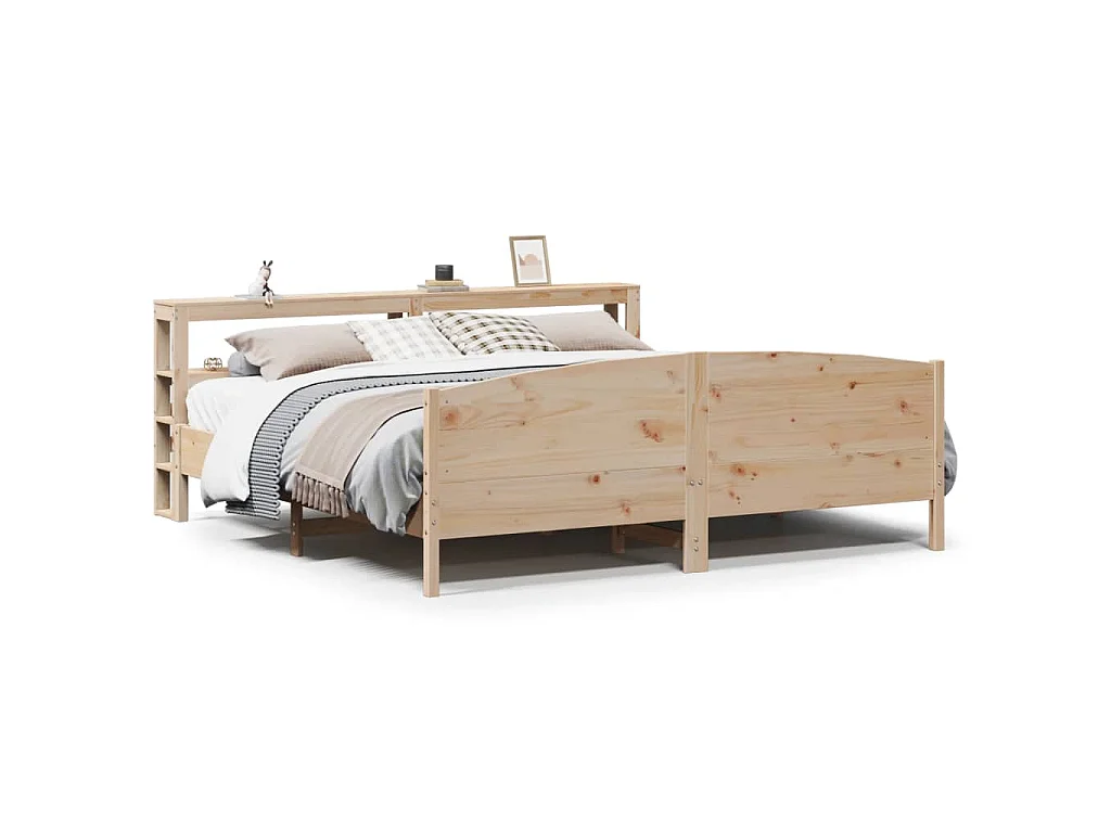 Bedframe zonder matras massief grenenhout 200x200 cm