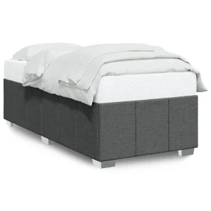 Bedframe zonder matras 90×190 cm stof donkergrijs Bedframe zonder matras 90×190 cm stof donkergrijs