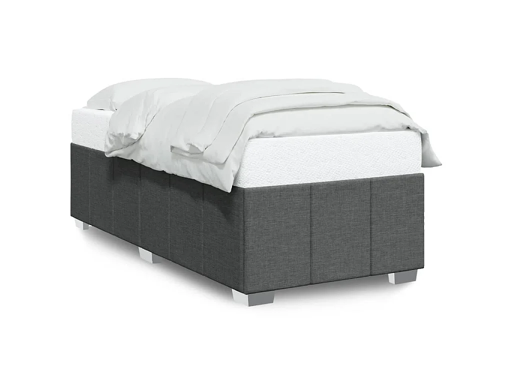 Bedframe zonder matras 90x190 cm stof donkergrijs