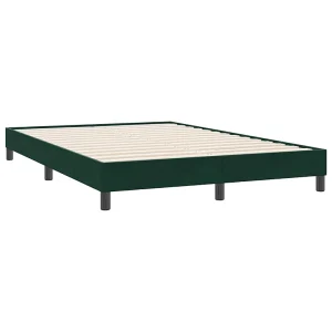 Bedframe zonder matras 140×220 cm fluweel donkergroen Bedframe zonder matras 140×220 cm fluweel donkergroen