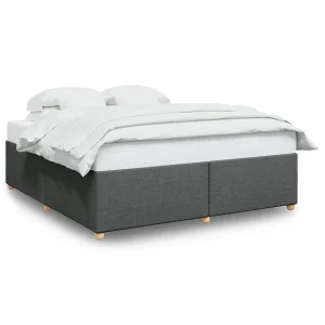 Bedframe zonder matras stof donkergrijs 180×200 cm Bedframe zonder matras stof donkergrijs 180×200 cm