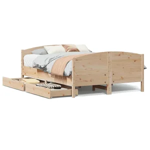 Bedframe zonder matras massief grenenhout 120×190 cm Bedframe zonder matras massief grenenhout 120×190 cm