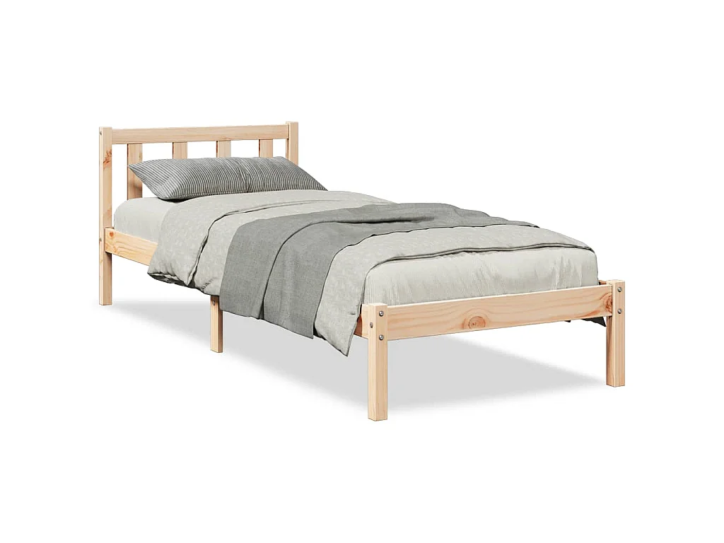 Bedframe extra lang zonder matras massief grenenhout 90x210 cm