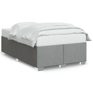 Bedframe zonder matras 120×190 cm stof lichtgrijs