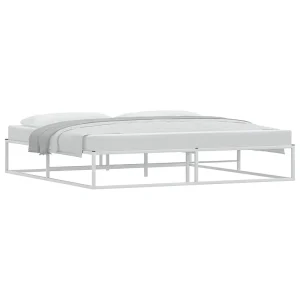 Bedframe zonder matras 200×200 cm wit