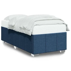 Bedframe zonder matras 100×200 cm stof blauw Bedframe zonder matras 100×200 cm stof blauw