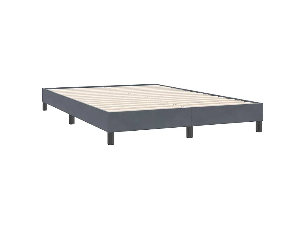 Bedframe zonder matras 140x220 cm fluweel donkergrijs