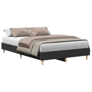 Bedframe zonder matras 135×190 cm spaanplaat zwart Bedframe zonder matras 135×190 cm spaanplaat zwart