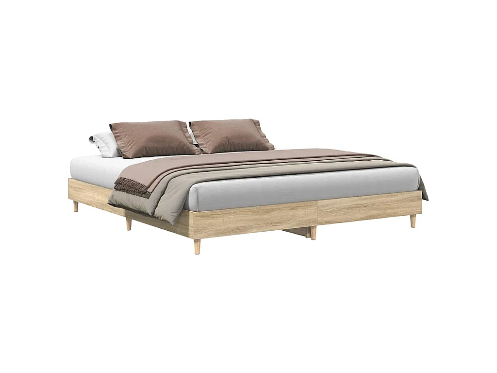 Bedframe zonder matras hout sonoma eikenkleurig 160x200 cm