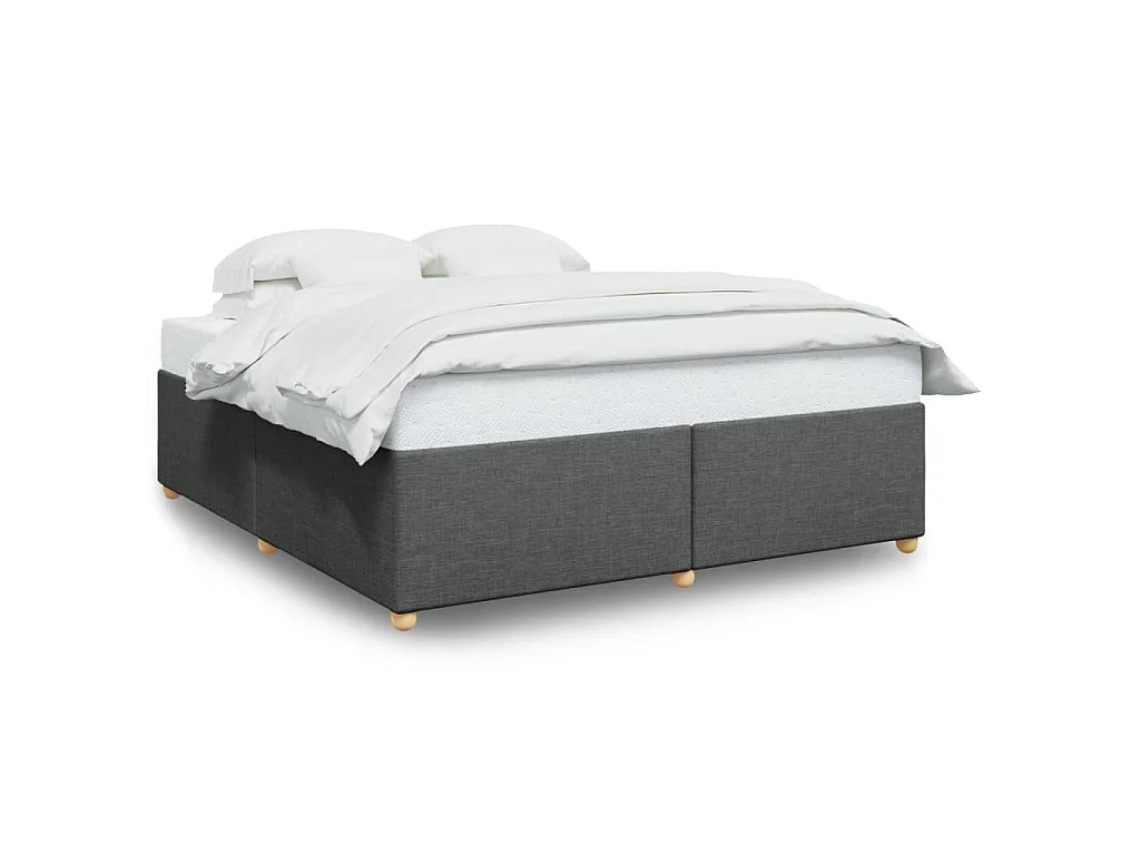 Bedframe zonder matras stof donkergrijs 200x200 cm