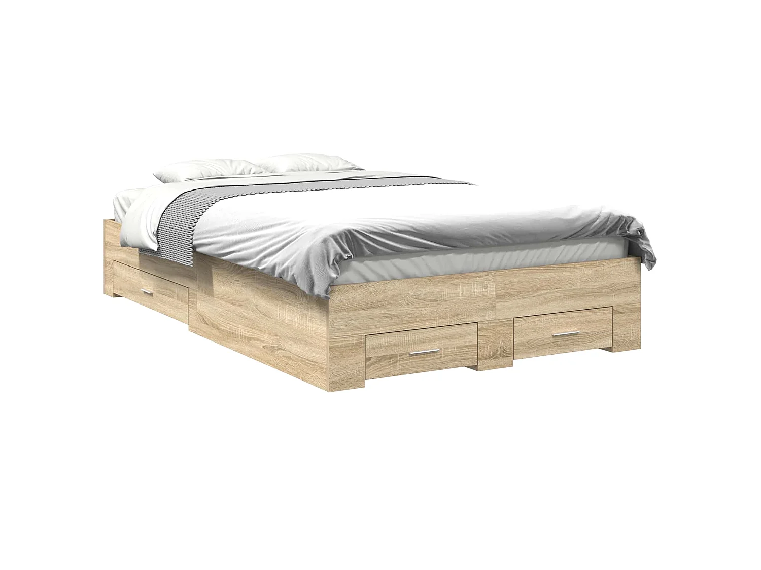Bedframe Bruin 120 x 190 cm Bewerkt hout