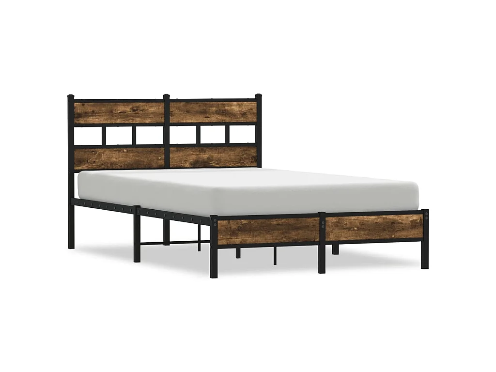 Bedframe met hoofdbord zonder matras sonoma eiken 120x200 cm