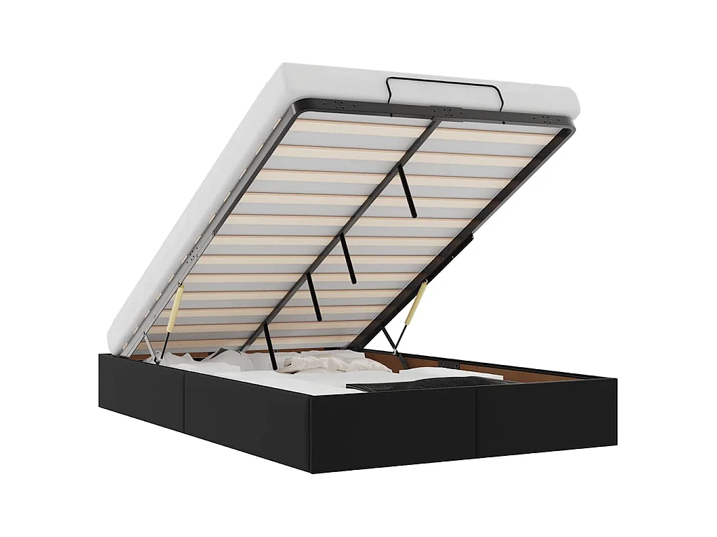 Bedframe zonder matras 120x200 cm kunstleer zwart