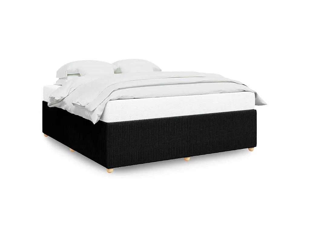 Bedframe zonder matras stof zwart 200x200 cm