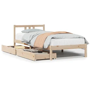 Bedframe zonder matras massief grenenhout 75×190 cm Bedframe zonder matras massief grenenhout 75×190 cm