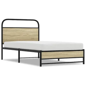 Bedframe zonder matras bewerkt hout sonoma eikenkleur 100x200cm