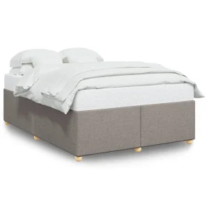 Bedframe zonder matras stof taupe 160×200 cm Bedframe zonder matras stof taupe 160×200 cm