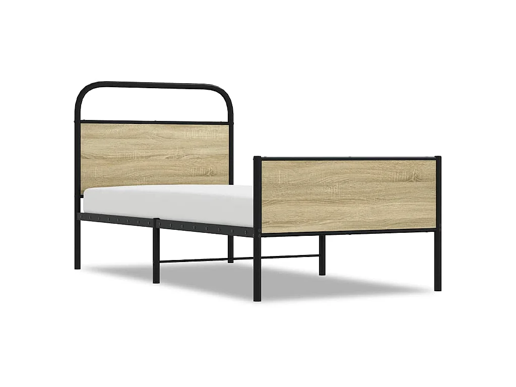 Bedframe zonder matras bewerkt hout sonoma eikenkleur 80x200 cm