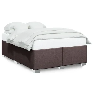 Bedframe zonder matras stof donkerbruin 140×200 cm Bedframe zonder matras stof donkerbruin 140×200 cm
