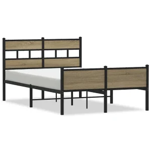Bedframe zonder matras hout sonoma eikenkleurig 120×200 cm Bedframe zonder matras hout sonoma eikenkleurig 120×200 cm