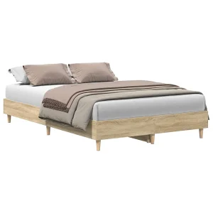 Bedframe zonder matras 140x190cm spaanplaat sonoma eikenkleurig Bedframe zonder matras 140x190cm spaanplaat sonoma eikenkleurig