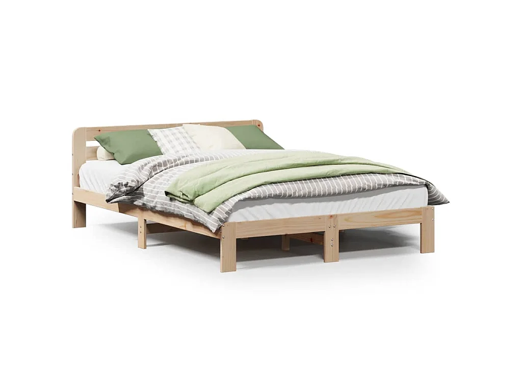 Bedframe zonder matras massief grenenhout 150x200 cm