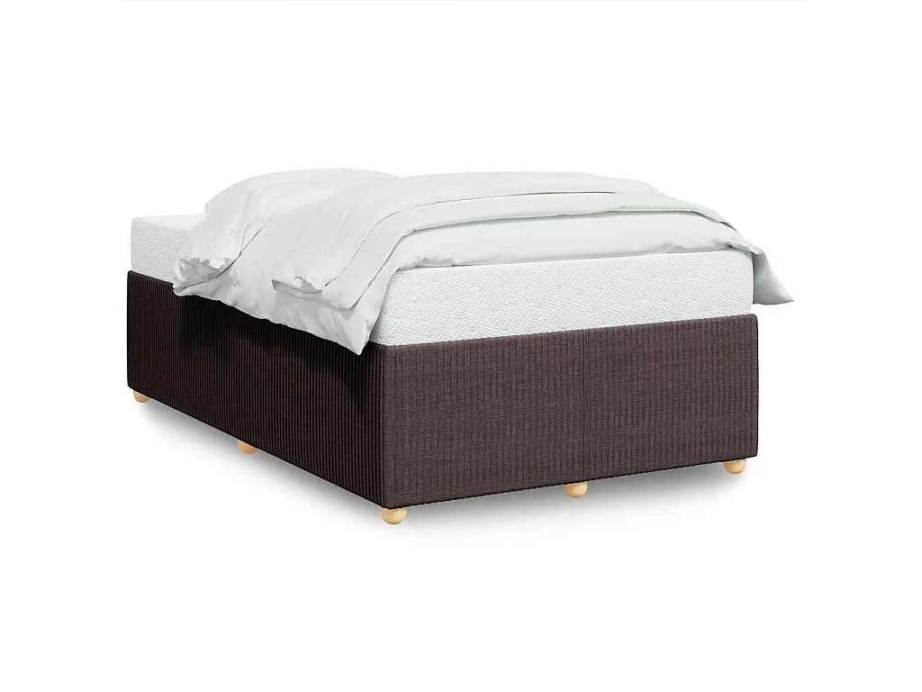 Bedframe zonder matras 120x200 cm stof donkerbruin