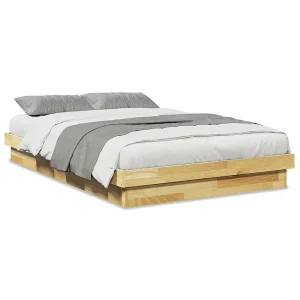 Bedframe zonder matras 120×200 cm massief hout eiken