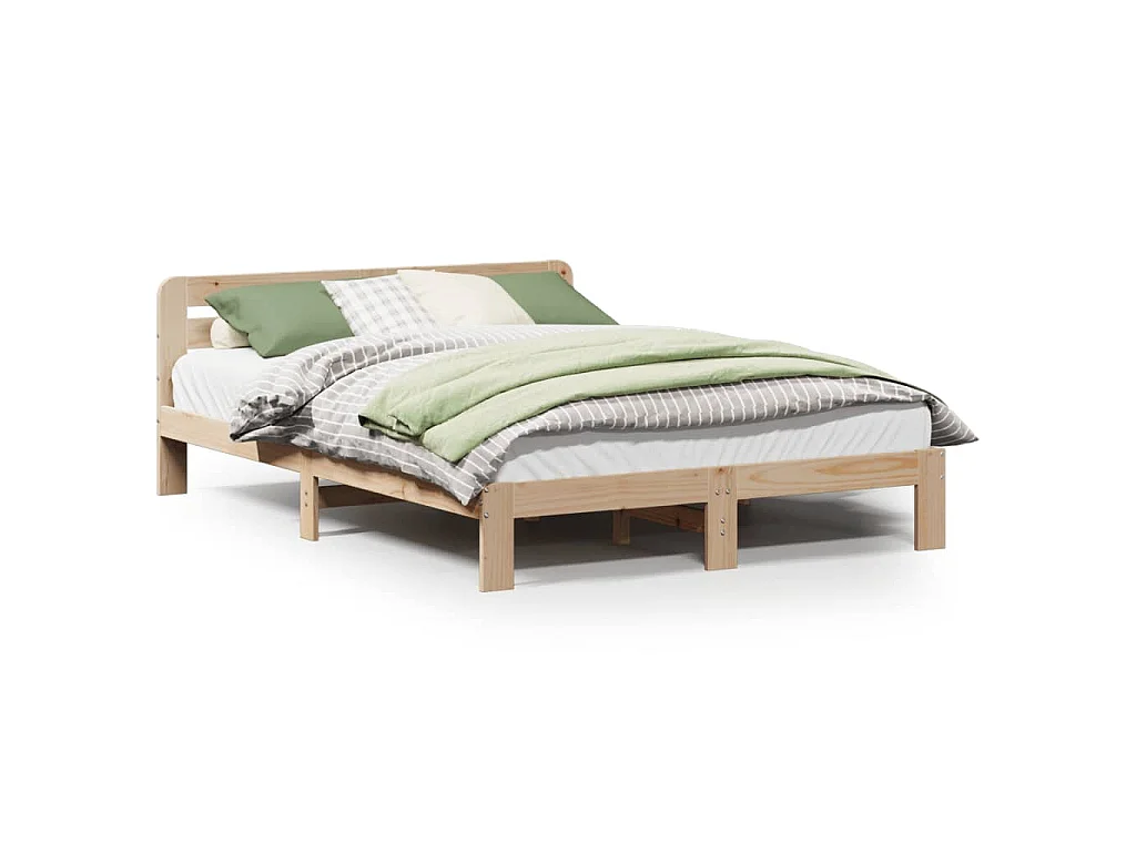 Bedframe zonder matras massief grenenhout 120x200 cm