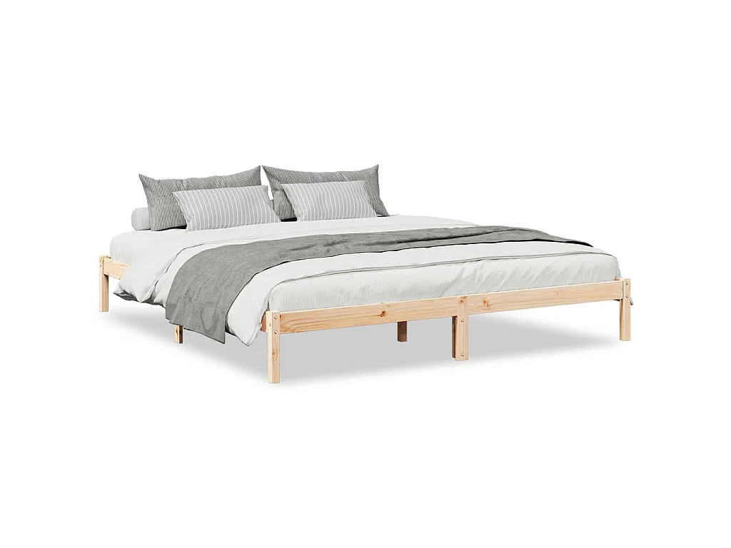 Bedframe extra lang zonder matras massief grenenhout 200x220 cm