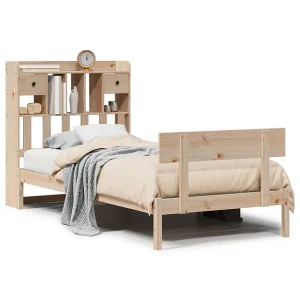 Bed met boekenkast zonder matras massief grenenhout 90×200 cm Bed met boekenkast zonder matras massief grenenhout 90×200 cm