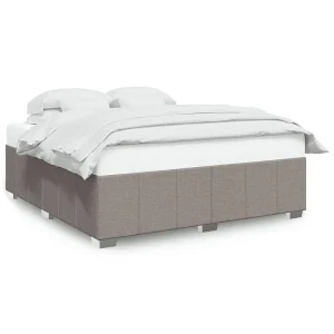 Bedframe zonder matras stof taupe 180×200 cm Bedframe zonder matras stof taupe 180×200 cm