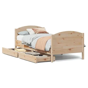 Bedframe zonder matras massief grenenhout 90×190 cm Bedframe zonder matras massief grenenhout 90×190 cm