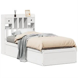Bedframe zonder matras massief grenenhout wit 90×190 cm Bedframe zonder matras massief grenenhout wit 90×190 cm