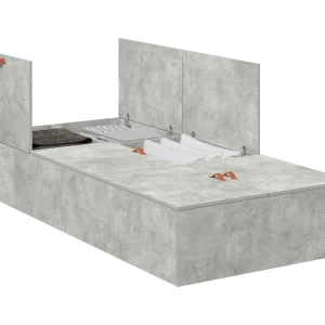 Bedframe met opslag Betongrijs 200 x 80 x 31.5 cm Bewerkt hout Bedframe met opslag Betongrijs 200 x 80 x 31.5 cm Bewerkt hout