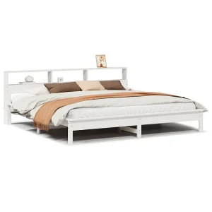 Bedframe zonder matras massief grenenhout wit 180×200 cm Bedframe zonder matras massief grenenhout wit 180×200 cm